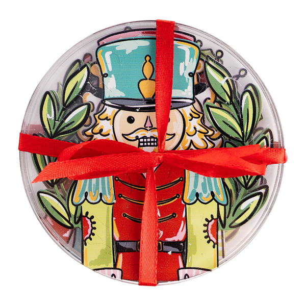 Holly Jolly Nutcracker Coaster - Set of 4