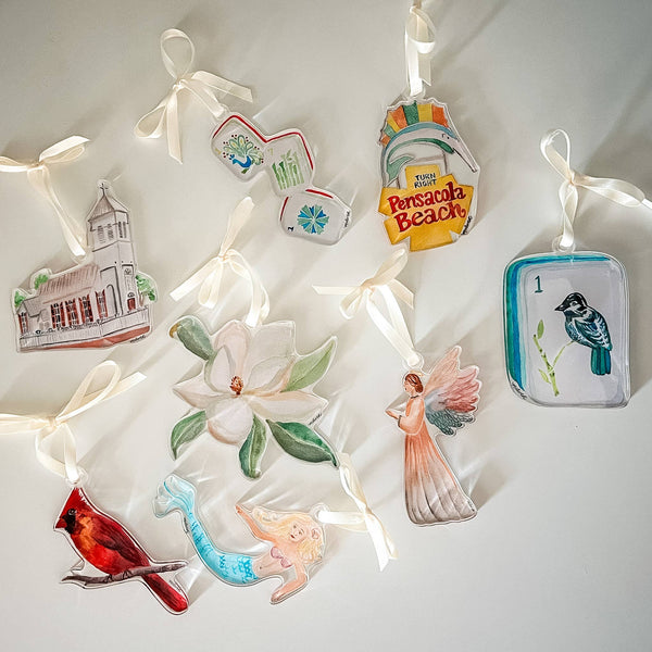 Merry Mahjong Acrylic Ornament