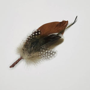 Feather Hat Pin - Garnet