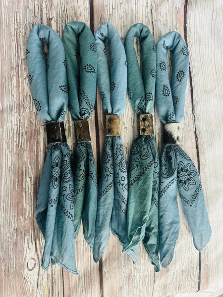 Teal Hues Hand Dyed Bandana