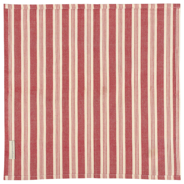 Red Candy Stripe Napkin - Set of 4