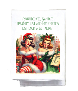 Christmas Naughty List Kitchen Towel