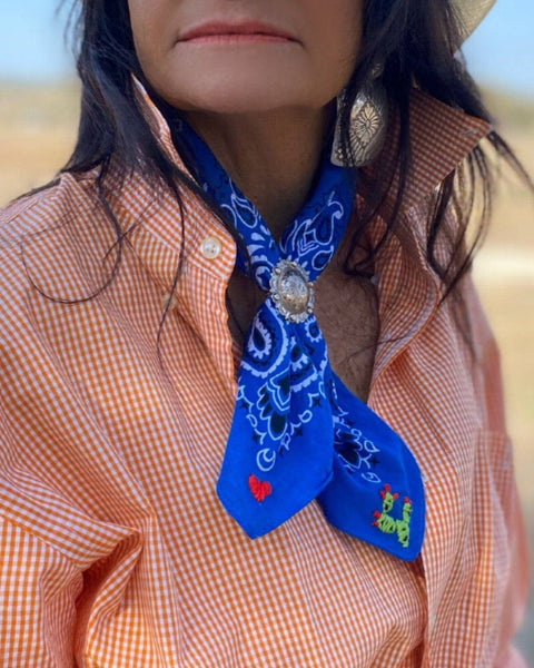 Cactus ❤️ Embroidered Bandana