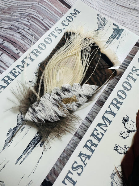 Mixed Feather Hat Pin -Set #02