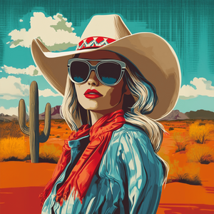 Arizona Cowgirl Wall Art Print