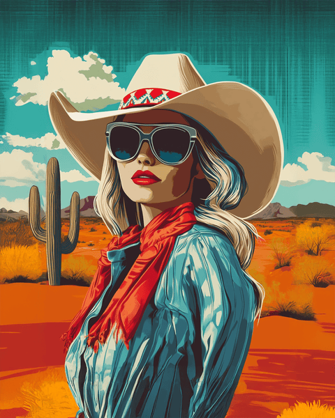 Arizona Cowgirl Wall Art Print