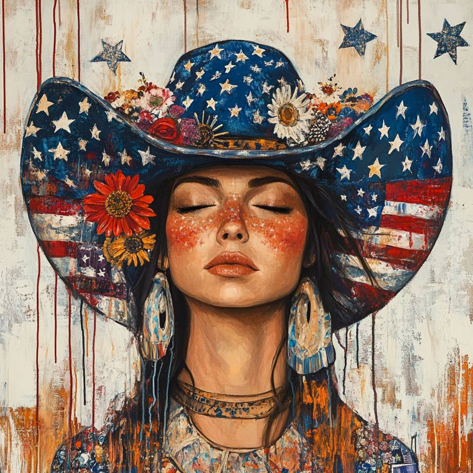 American Cowgirl Wall Art Print