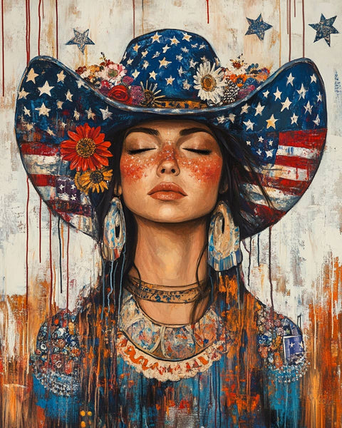 American Cowgirl Wall Art Print