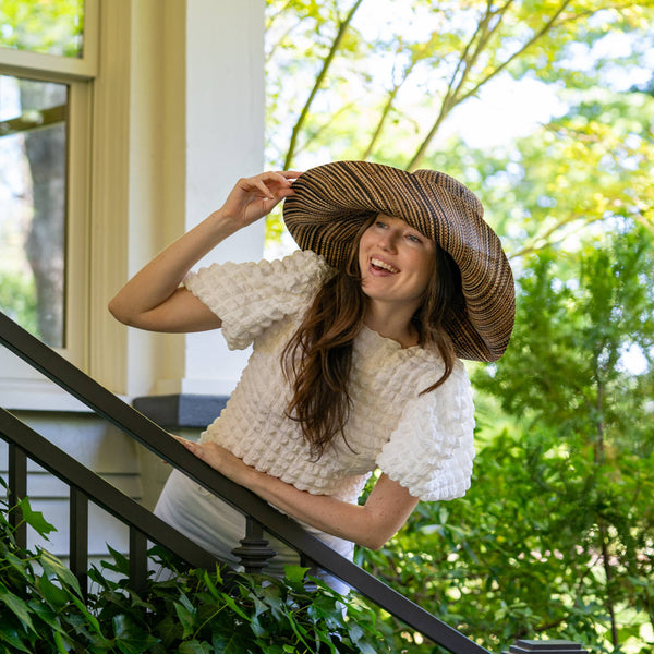 Grace Straw Hat - Tobacco Multi