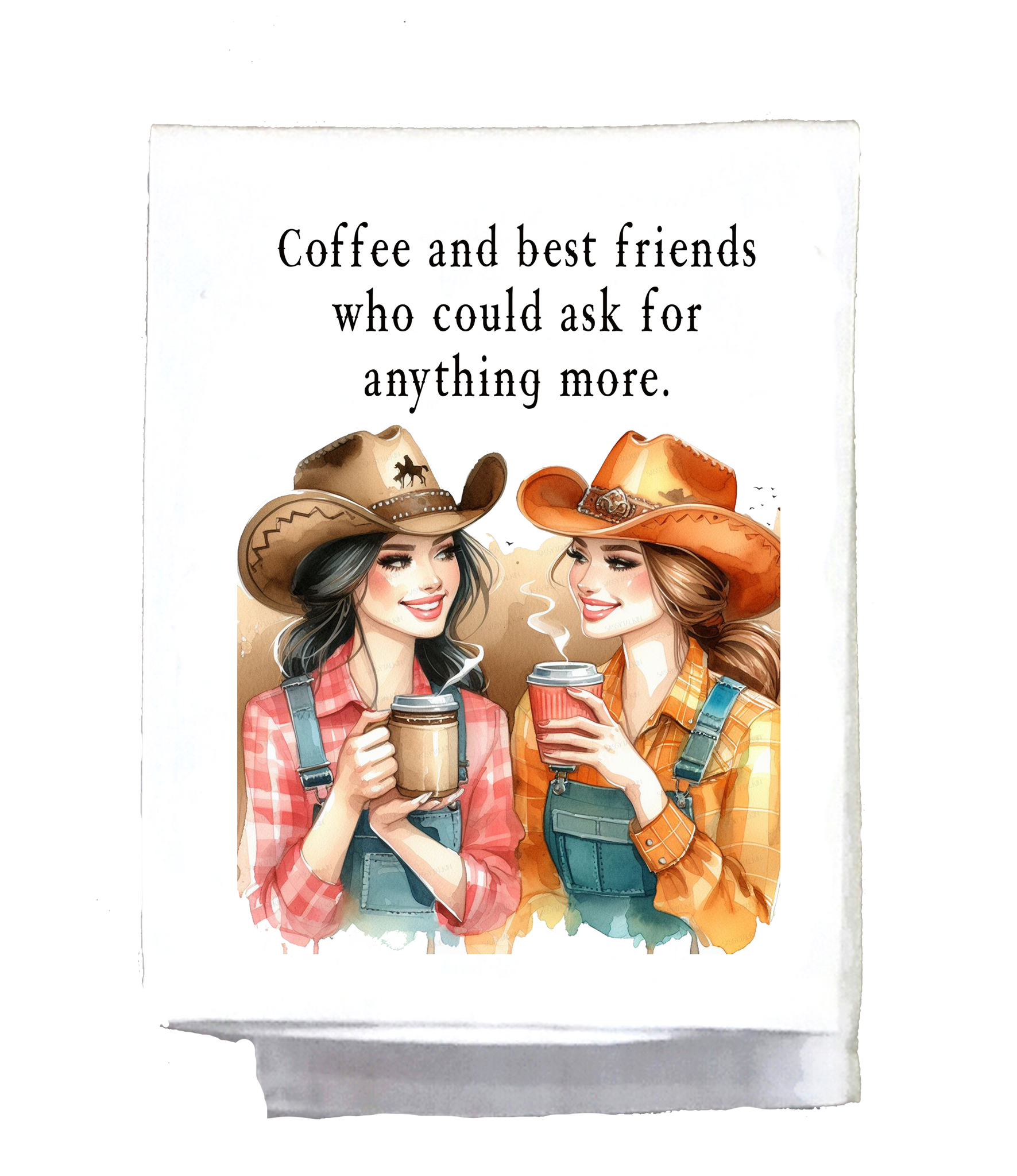 Country Coffee and Best Friends Kitchen Towel