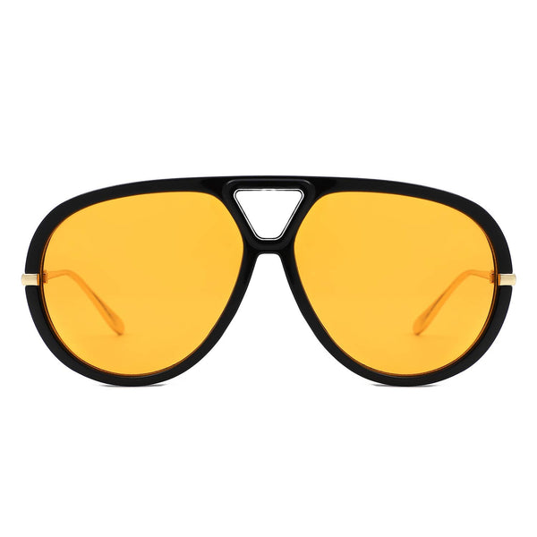 Double Bridge Fashion Aviator Sunglasses