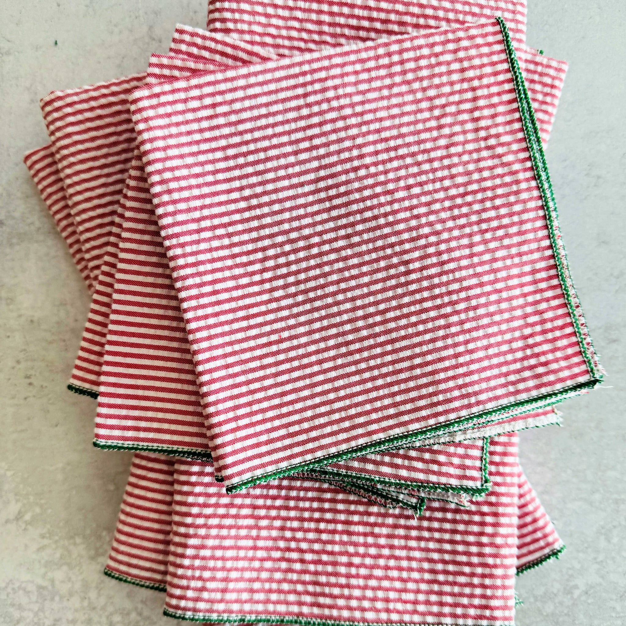 Holiday Seersucker Napkins - Set of 4