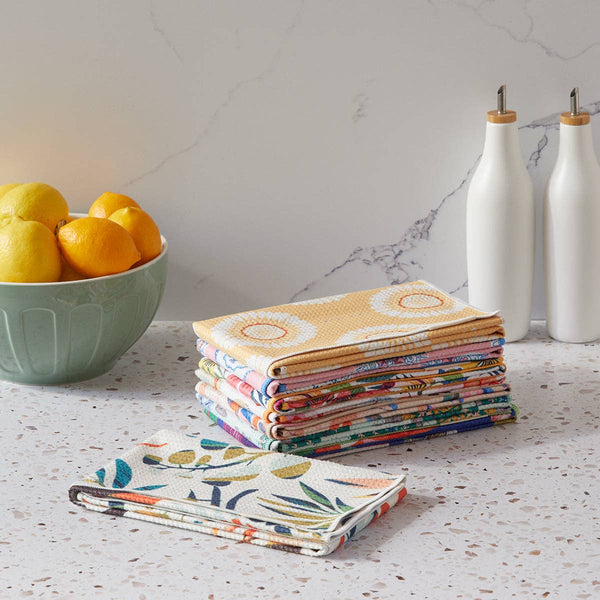 Floral Stems Microfiber Kitchen Towel