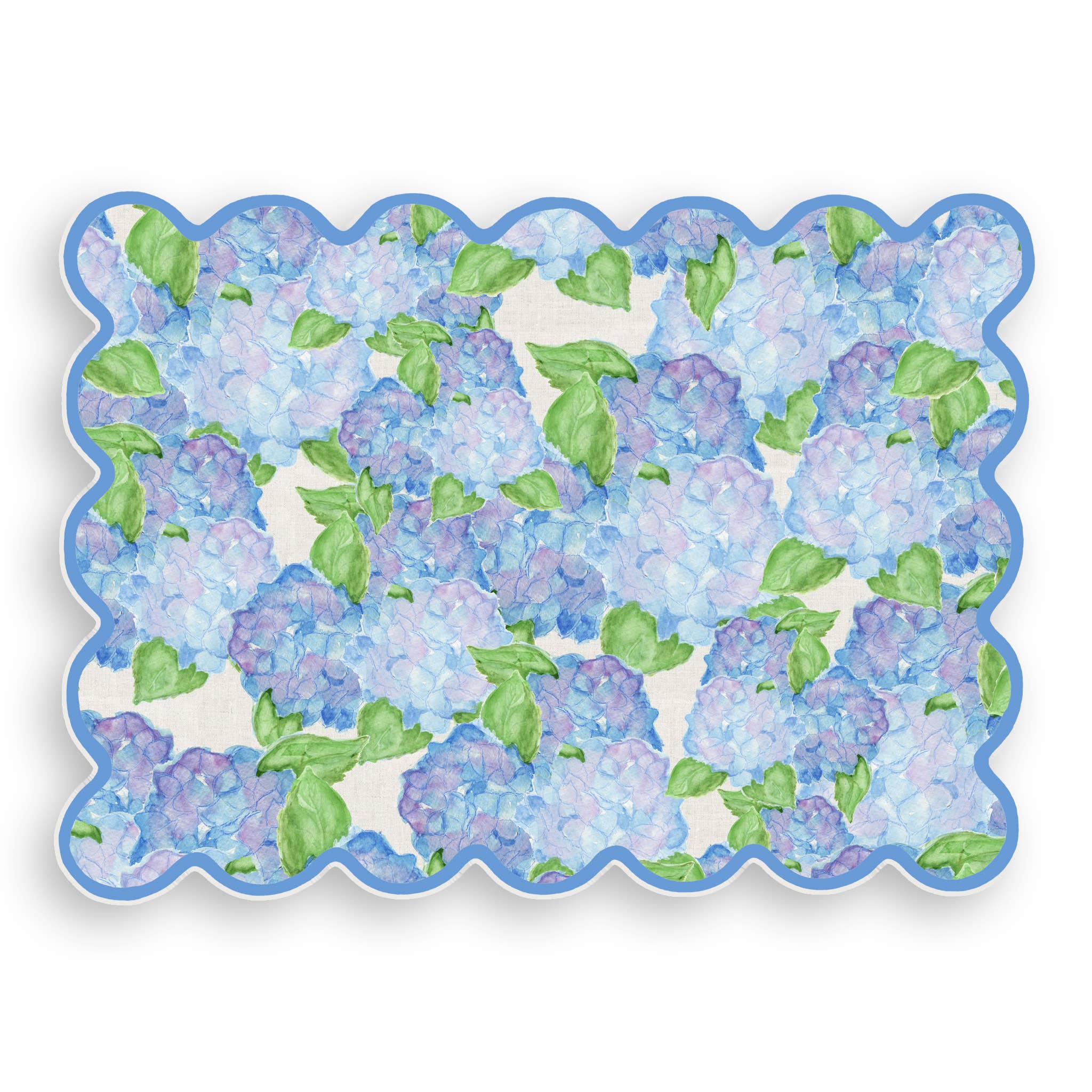 Scalloped Hydrangea Vinyl Placemat