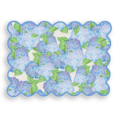 Scalloped Hydrangea Vinyl Placemat
