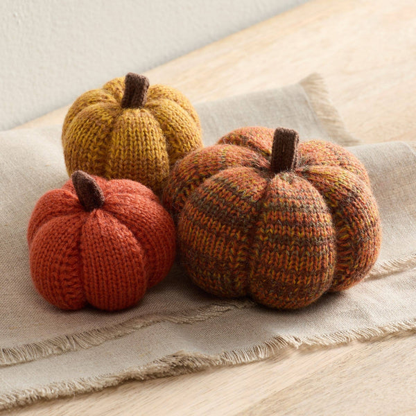 Cozy Knit Pumpkins - Mulberry (S)