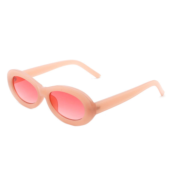 Oval 90s Inspired Fashion Slim Sunglasses