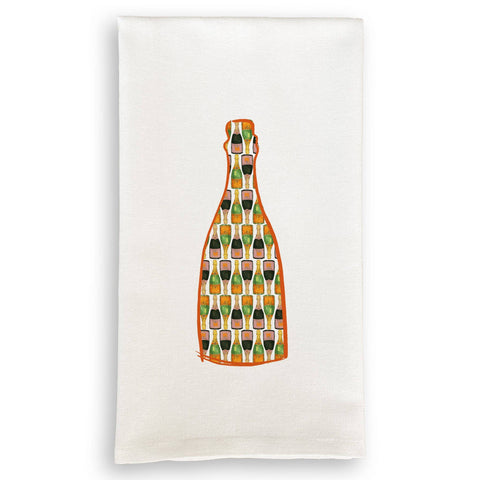 Champagne Bottle Kitchen Towel
