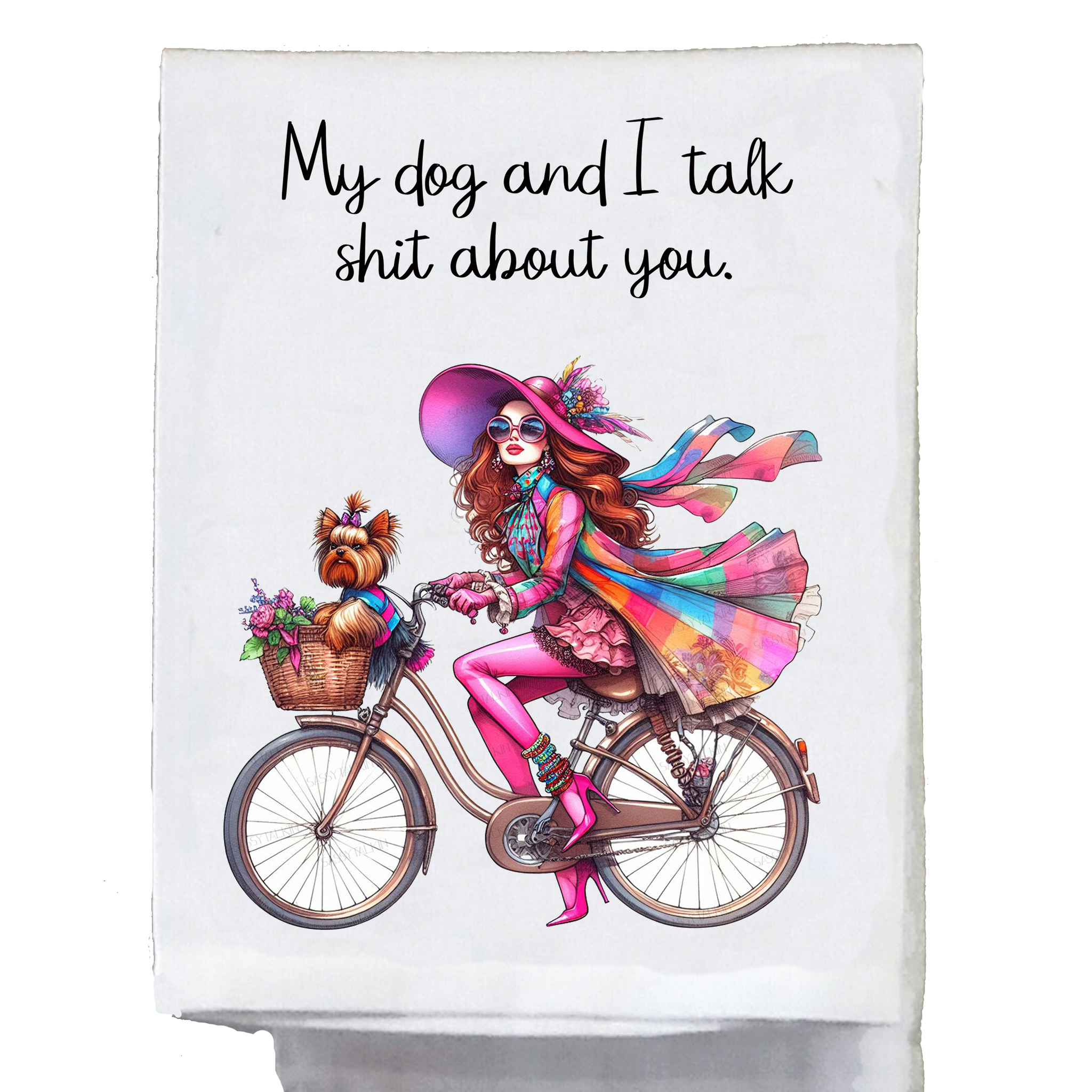 My Dog and I Talk About You Kitchen Towel