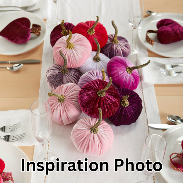 Small Velvet Pumpkin - Magenta