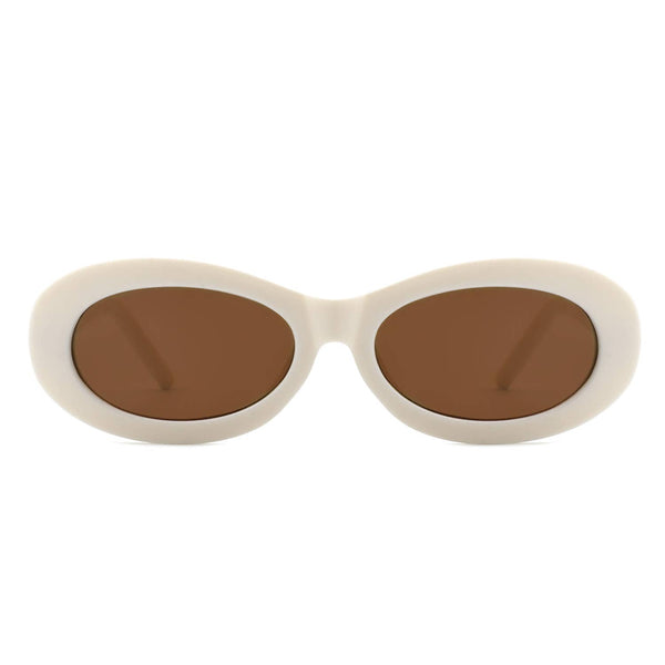Oval 90s Inspired Fashion Slim Sunglasses