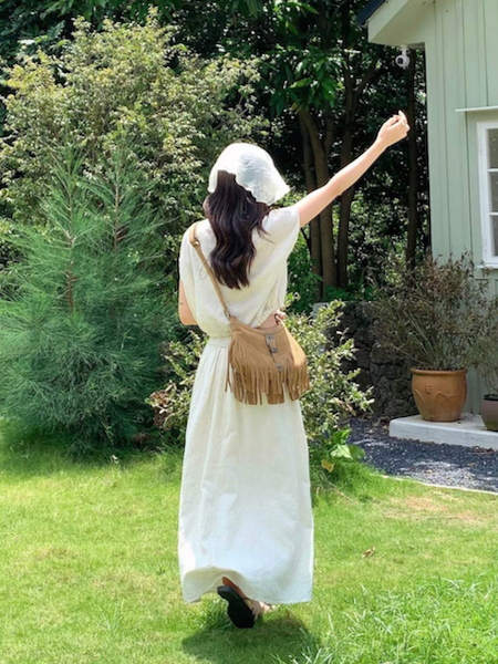 Boho Buckle Sueded Shoulder Bag