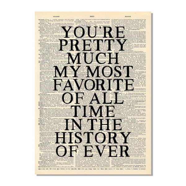 Most Favorite Of All Time Book Print