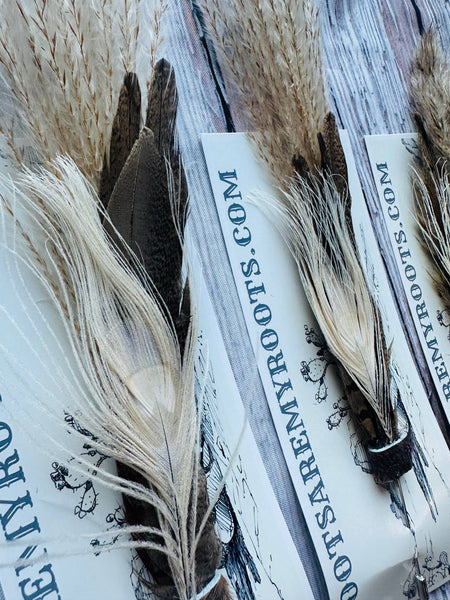 Mixed Feather Hat Pin - Set #18