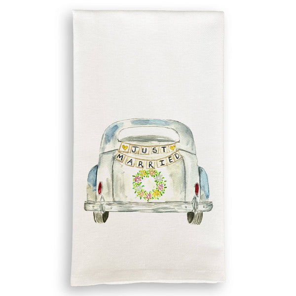 Just Married Car Kitchen Towel