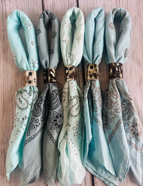 Cowboy Blue Hand Dyed Bandana