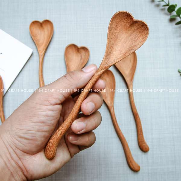 Heart Shaped Wooden Everyday Spoon