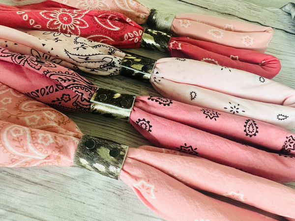 Pink Hand Dyed Bandana