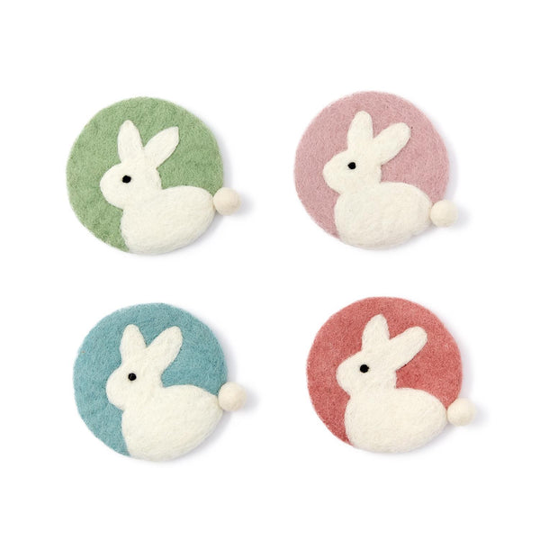 Hop to It Bunny Coasters - Set of 4