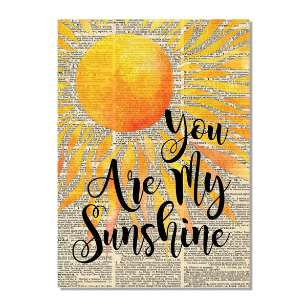 You Are My Sunshine Book Print