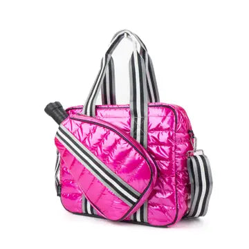 Puffer Pickle Ball Tote - Pink Patent