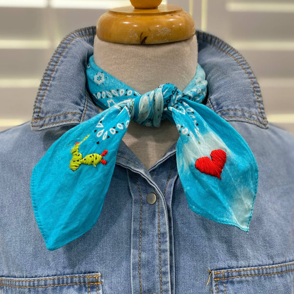 Cactus ❤️ Embroidered Bandana