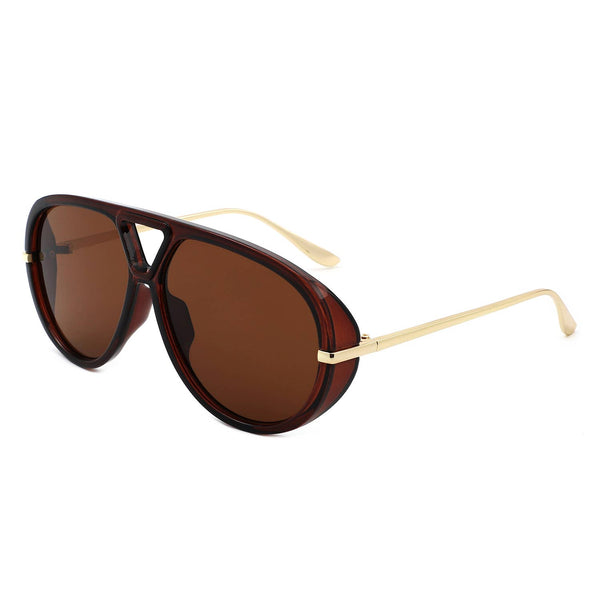 Double Bridge Fashion Aviator Sunglasses