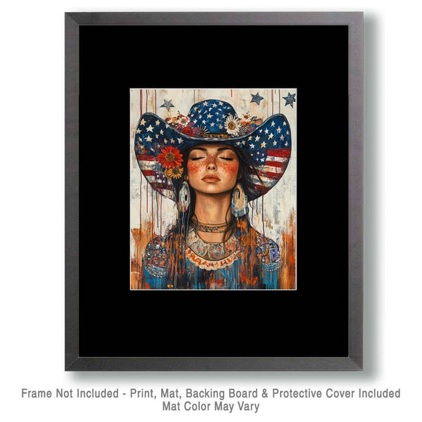 American Cowgirl Wall Art Print