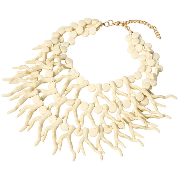 Bold Coral Statement Necklace