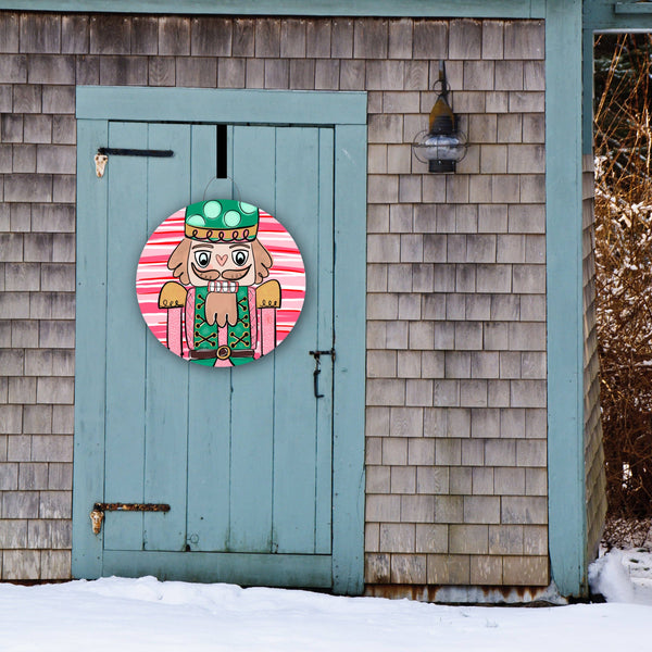 Pink Nutcracker Door Hanger