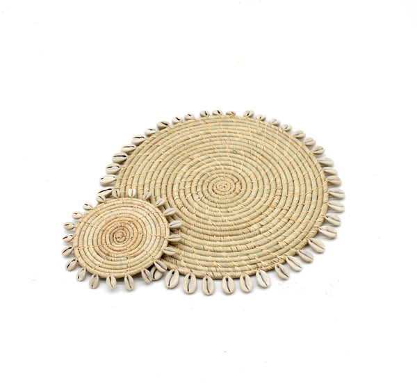 Raffia Shell Edge Placemats - Sets of 6
