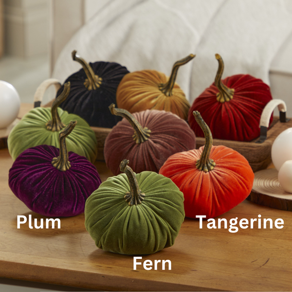 Small Velvet Pumpkin - Taupe