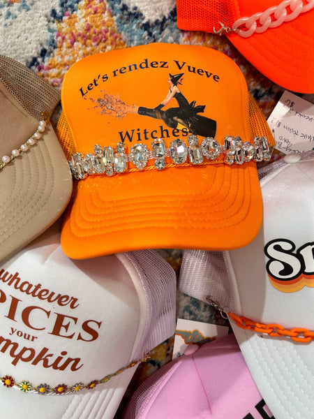 Jumbo Rhinestone Trucker Hat Chain