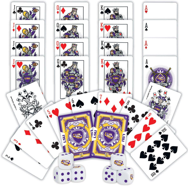 LSU Tigers Playing Cards & Dice Set