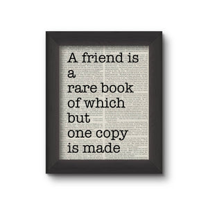 A Friend Is A Rare Book Print