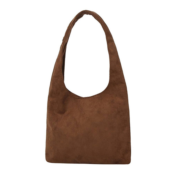 Medallian Stud Sueded Shoulder Bag