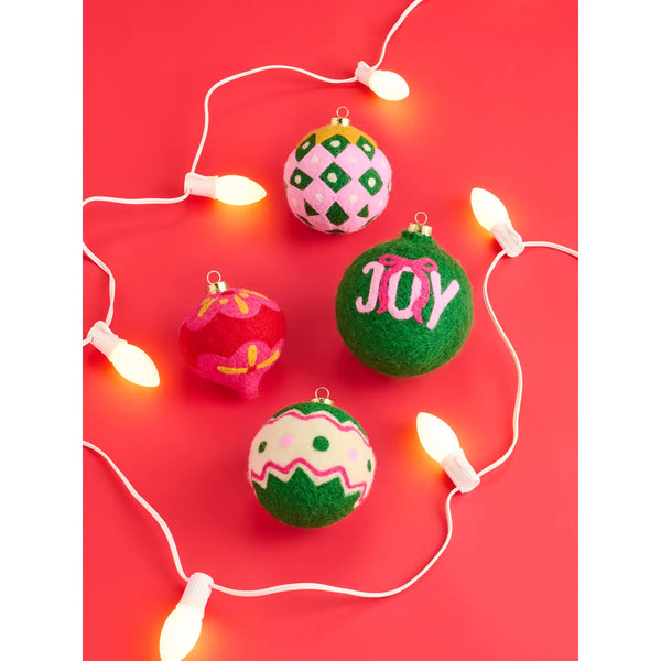 Joy Felt Ornaments