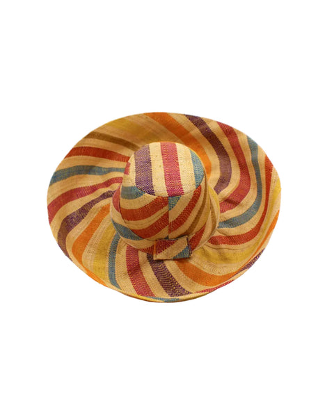 Grace Straw Hat - Midori Swirl