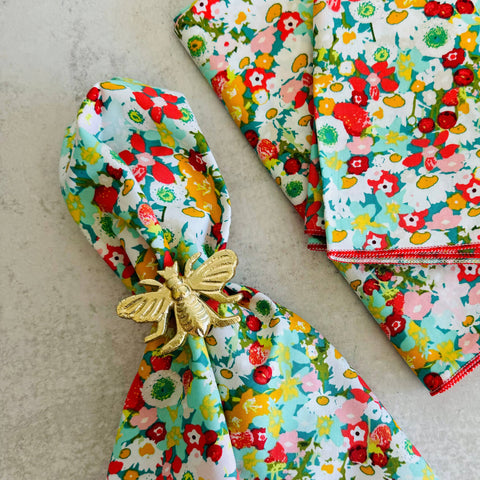 Bountiful Garden Cloth Napkins - Set of 4