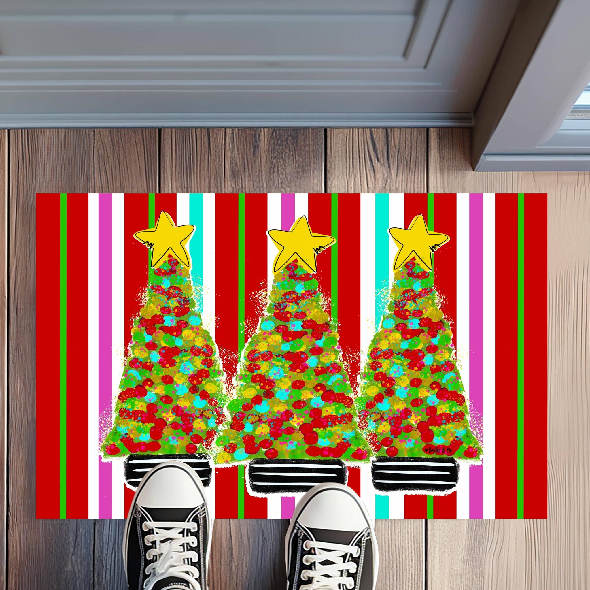 Dots & Stripes Tree of Cheer Rug Floormat